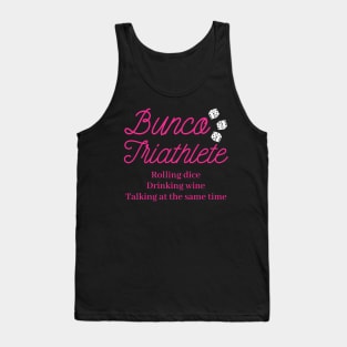 Bunco Triathlete Dice Wine Tank Top